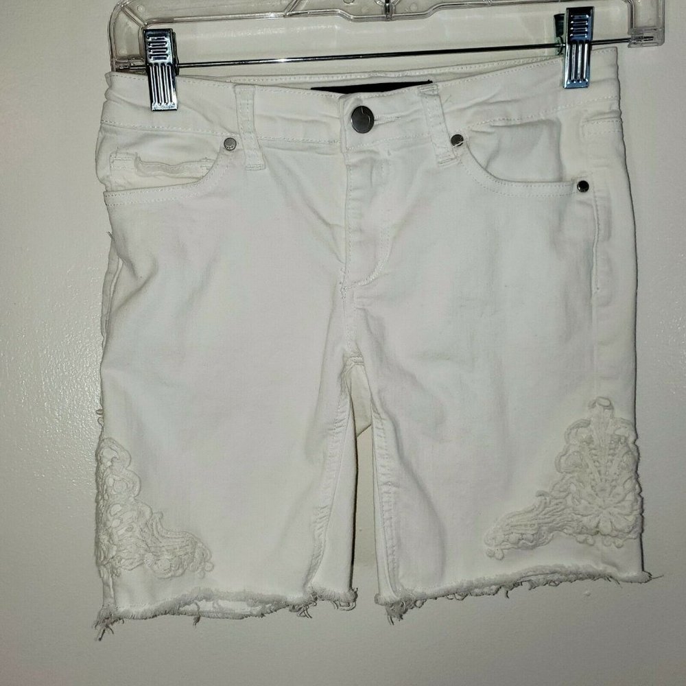 Joes Jean Shorts White Girls 14 Lace Detail Longer